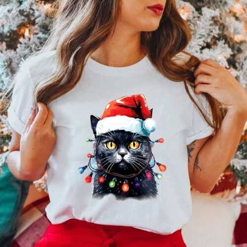 Christmas Cat Sweatshirts: Perfect Gift for Cat Moms & Lovers image 0