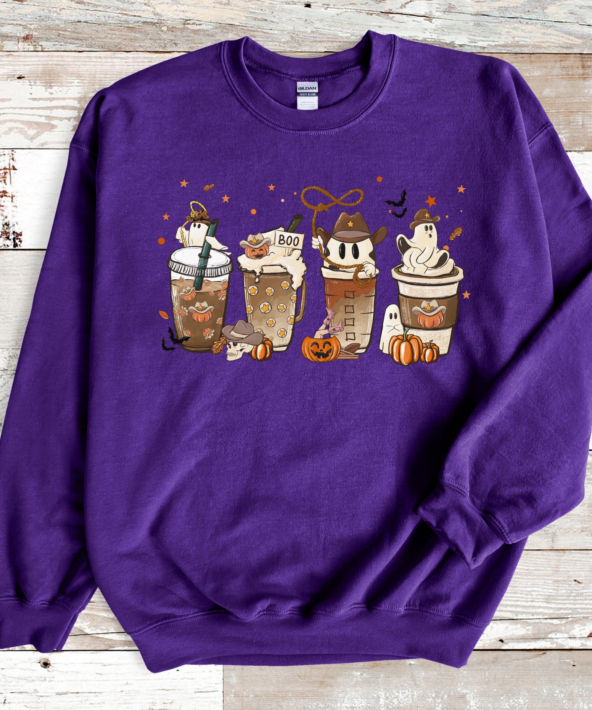 Western Coffee Sweatshirt - Retro Fall Halloween Tee image 5