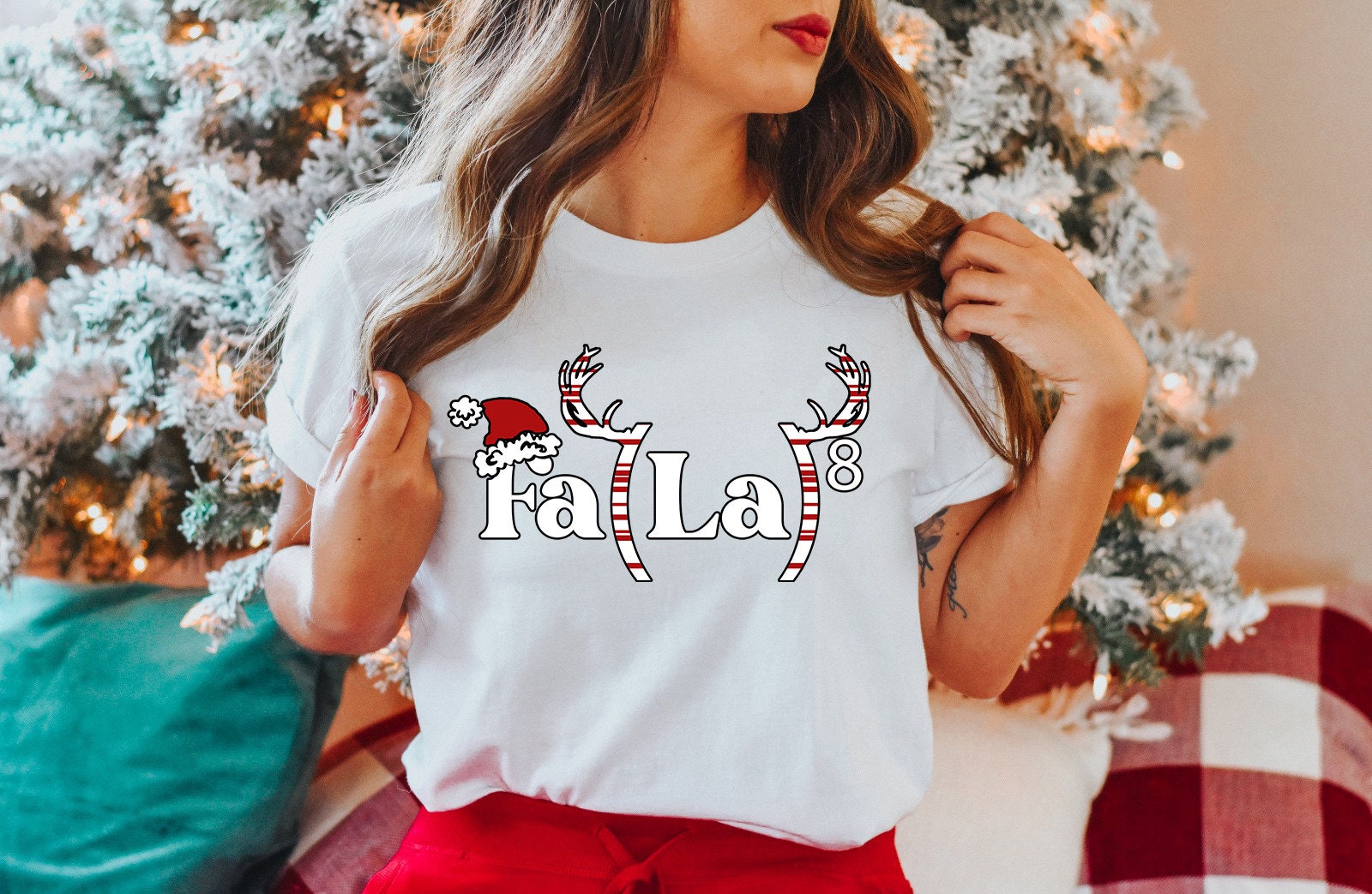 Merry Christmas Fa La La Festive Sweatshirt & Holiday Gift for Women image 2