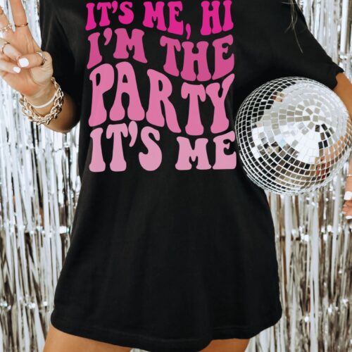 Funny Retro Bachelorette Shirt: 'It's Me Hi' Bride & Crew Tees image 0