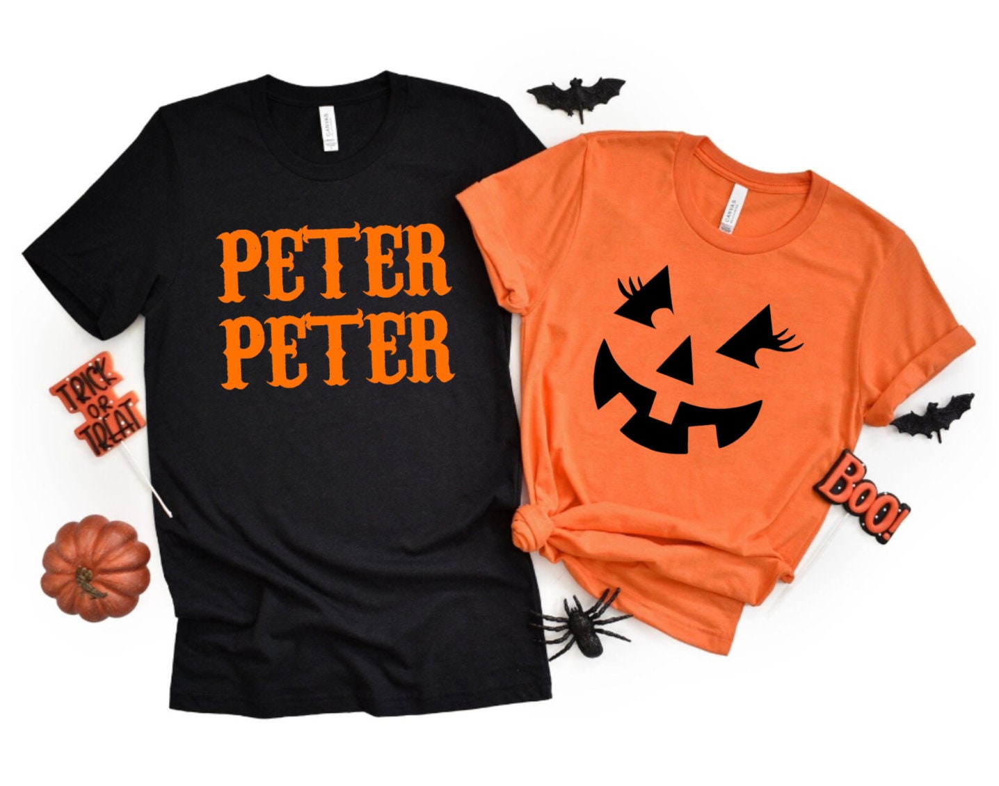 Peter Peter Pumpkin Halloween Couple Costume Shirt image 2