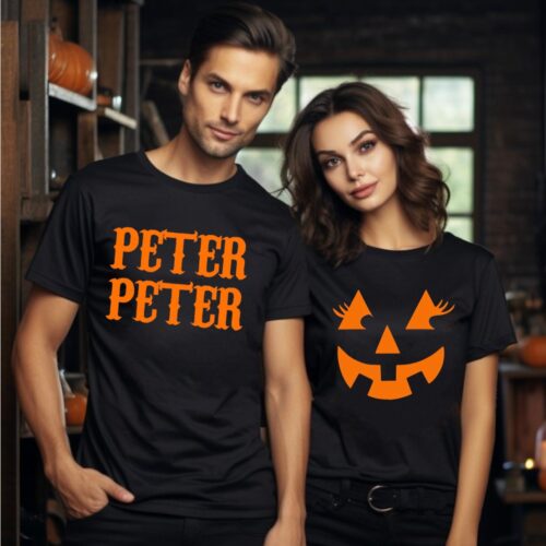 Peter Peter Pumpkin Halloween Couple Costume Shirt image 0