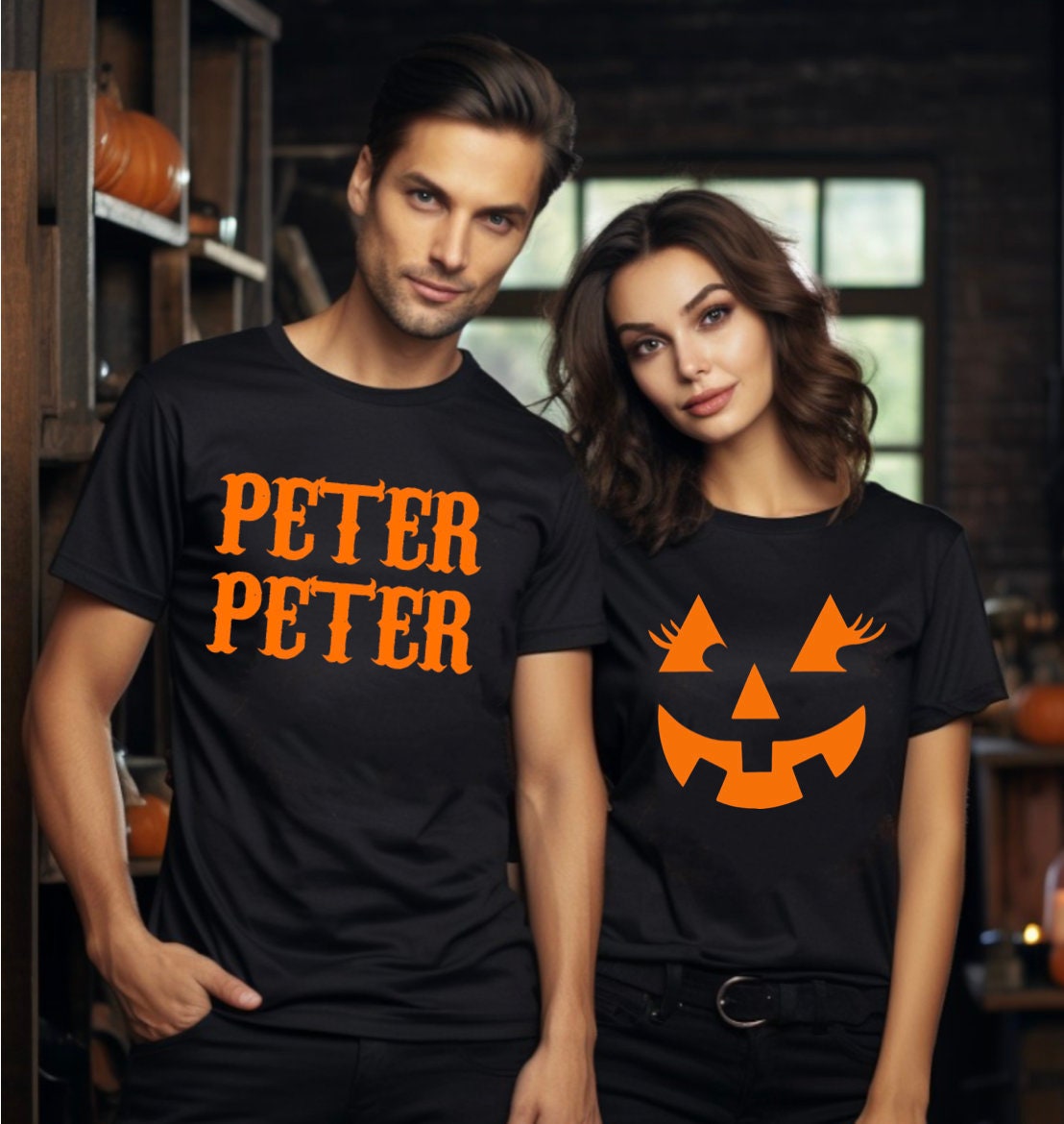 Peter Peter Pumpkin Halloween Couple Costume Shirt image 0