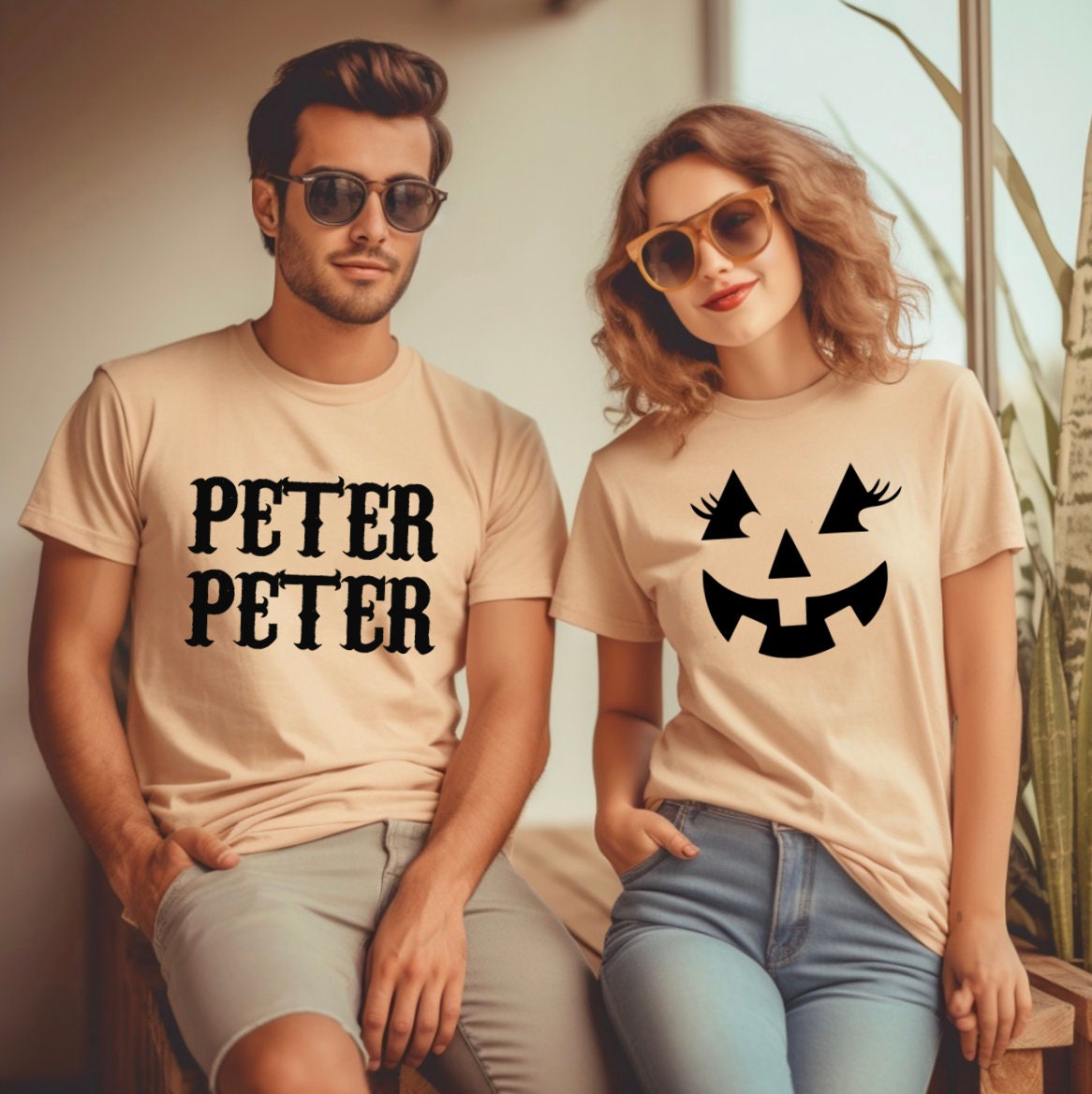 Peter Peter Pumpkin Halloween Couple Costume Shirt image 3