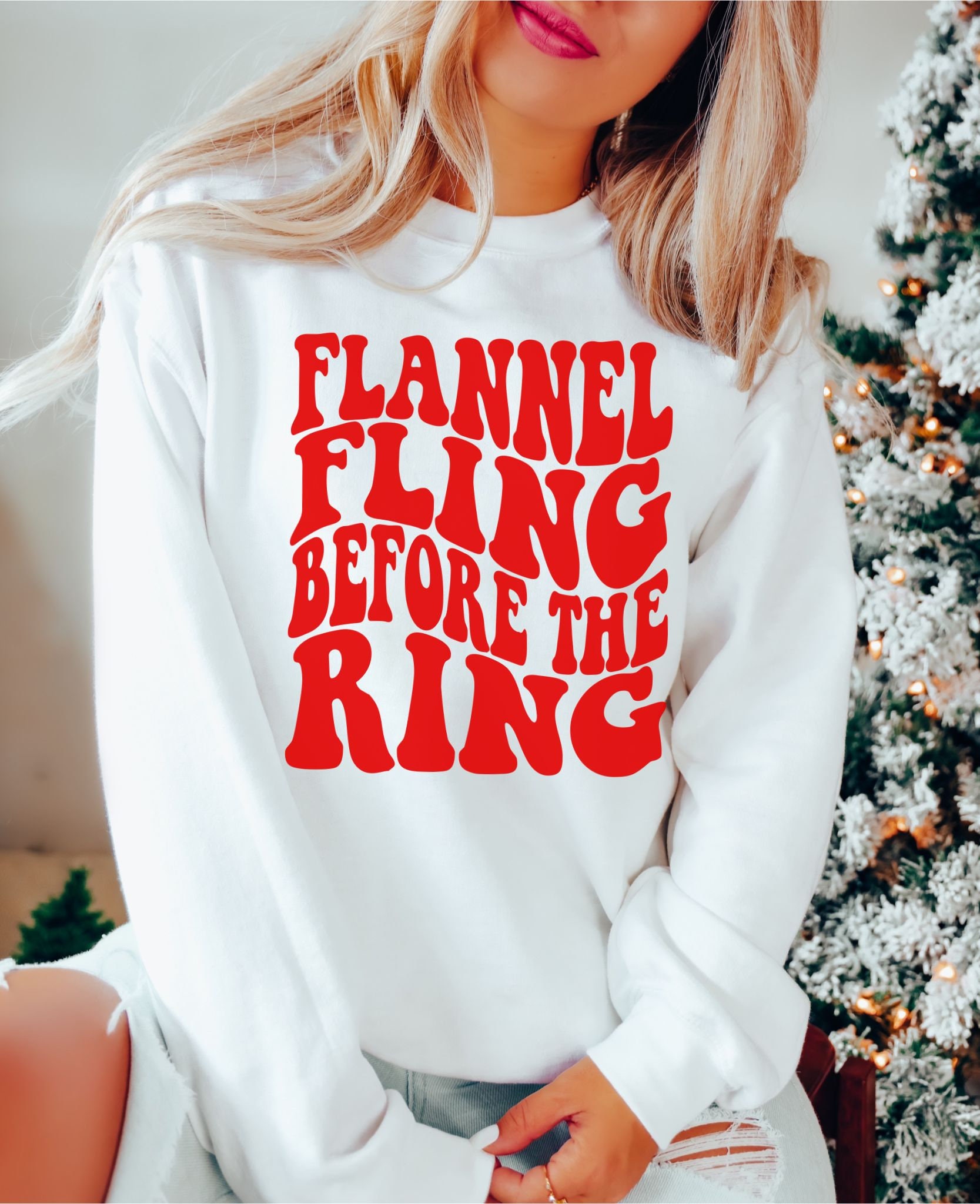 Flannel Fling Bachelorette: Winter Sweatshirts Retro Bridal Christmas image 2