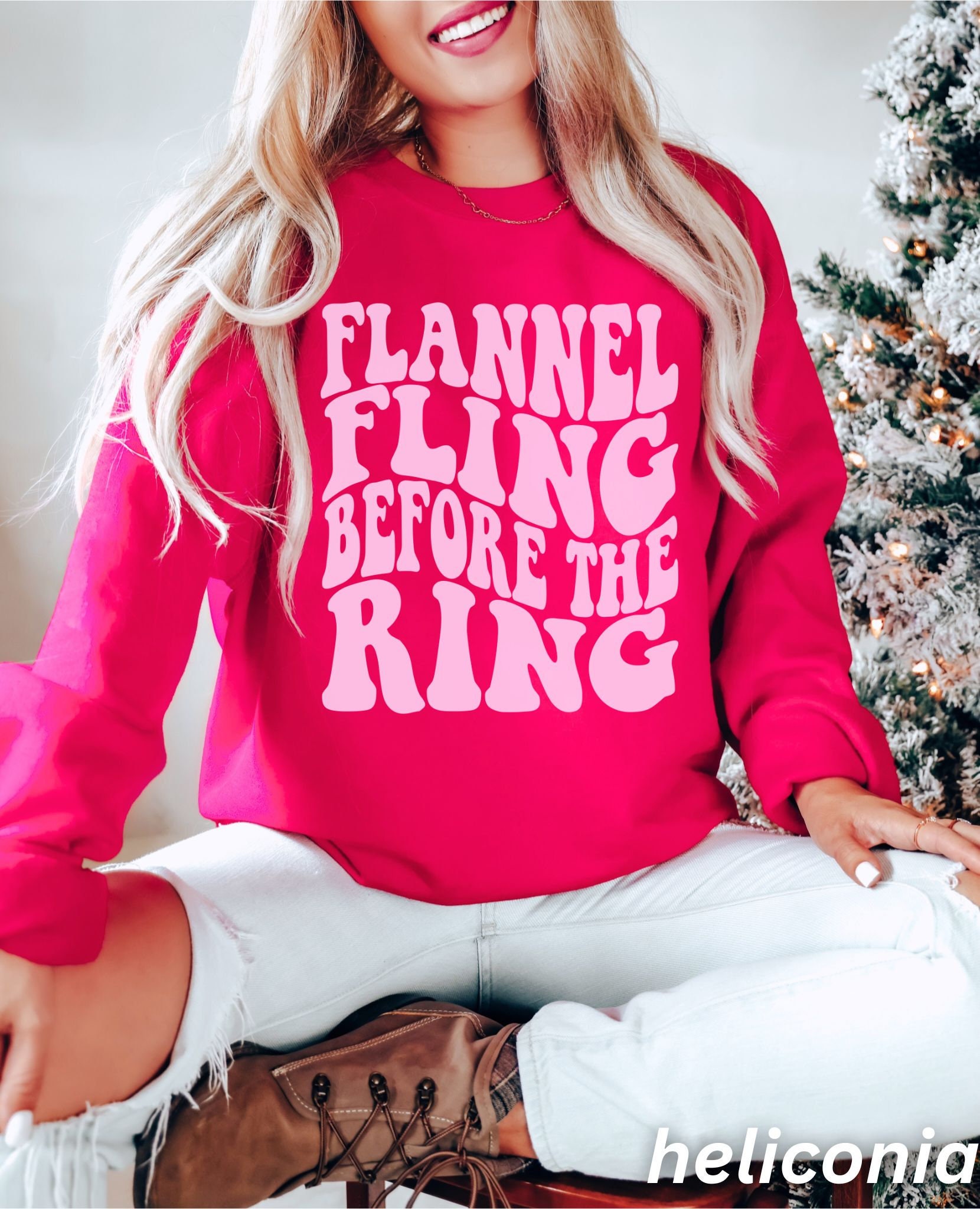 Flannel Fling Bachelorette: Winter & Retro Sweatshirts Bridal Party Xmas image 2