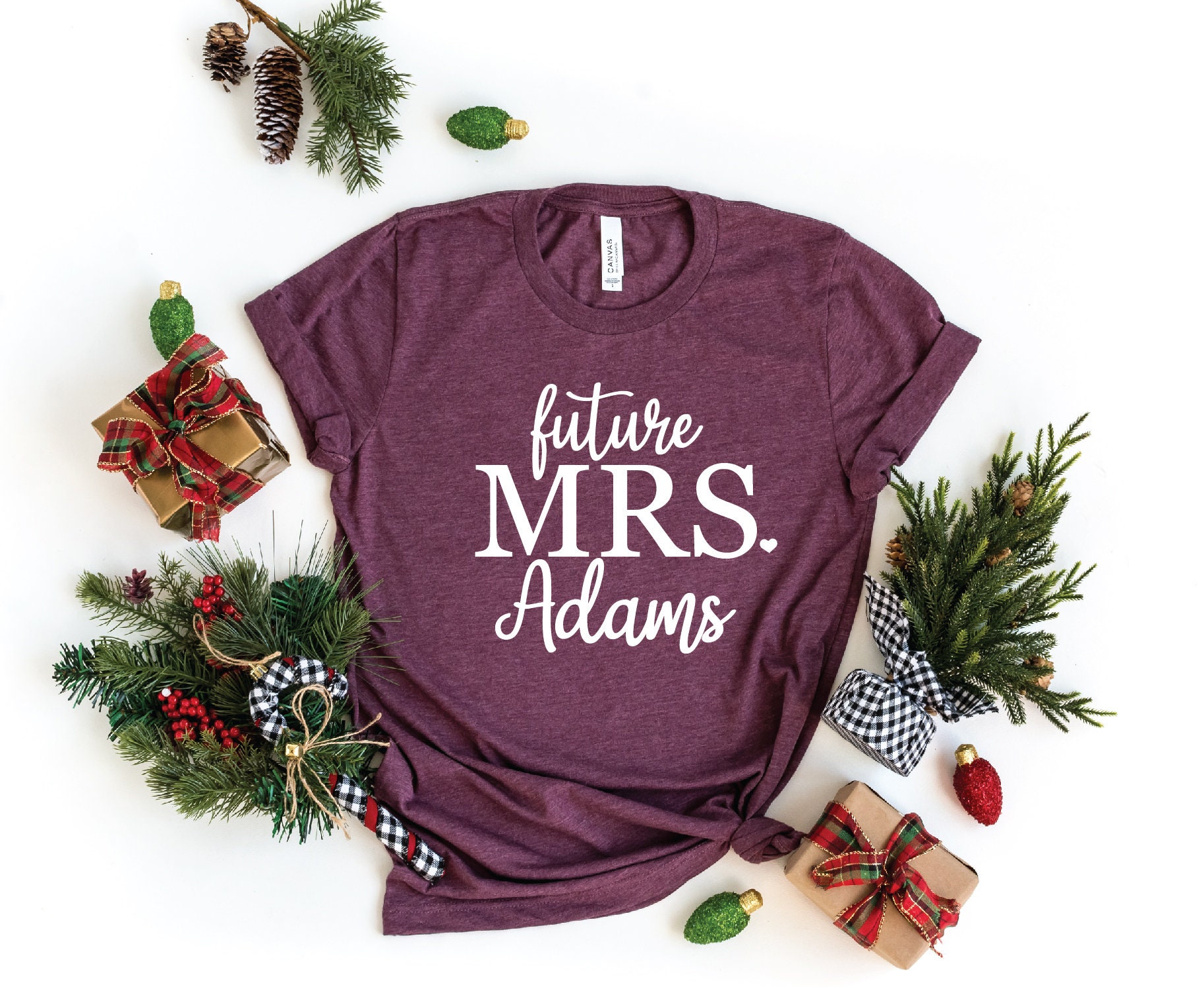 Custom Future Mrs & Valentine's Day Shirts - Bride & Engagement Tees Bachelorette Party image 1