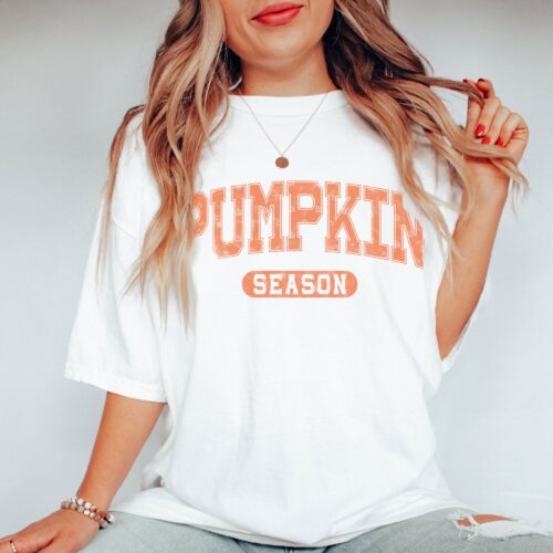 Pumpkin Season Shirt | Retro Comfort Colors Halloween Tee | Funny Spooky Top image 0