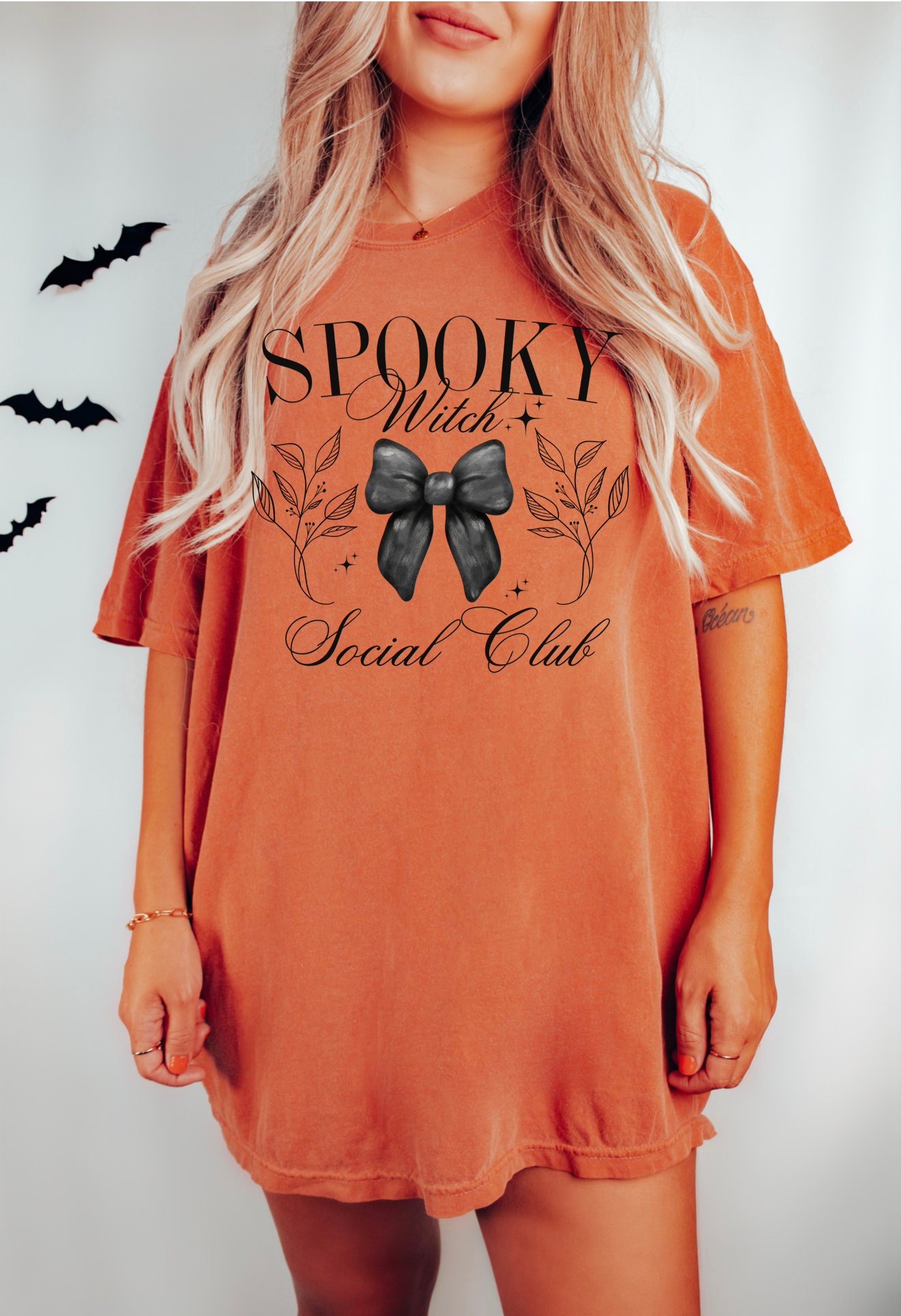 Spooky Witch Social Club Halloween Shirt image 0