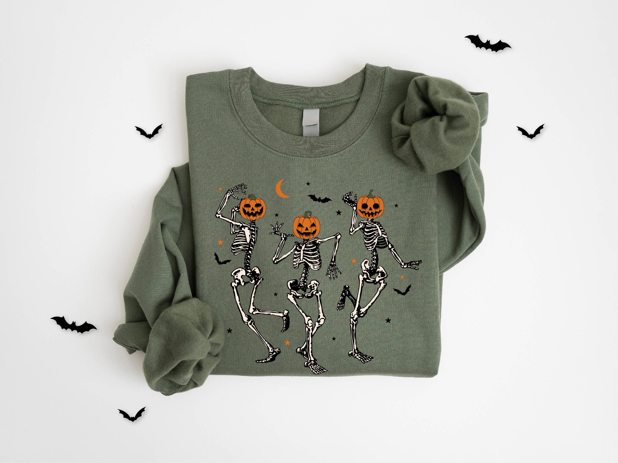 Cute Dancing Skeleton Sweatshirt: Women's Halloween Gift image 5