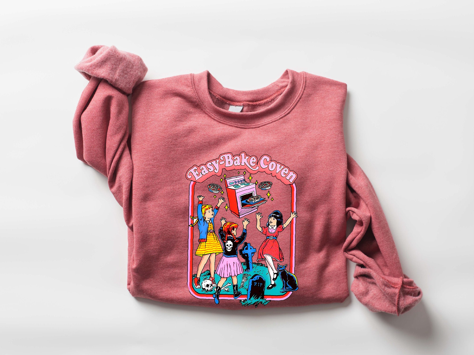 Retro Halloween Sweatshirt: 90s Style Matching Shirt for Happy Halloween image 2