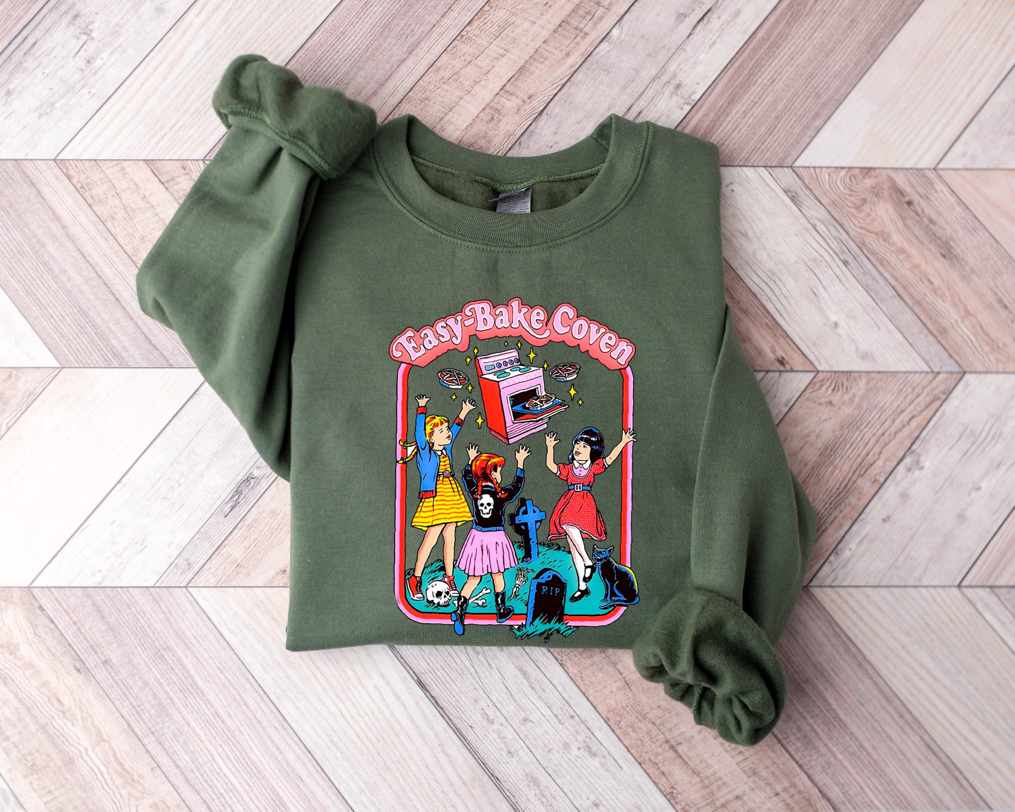 Retro Halloween Sweatshirt: 90s Style Matching Shirt for Happy Halloween image 5