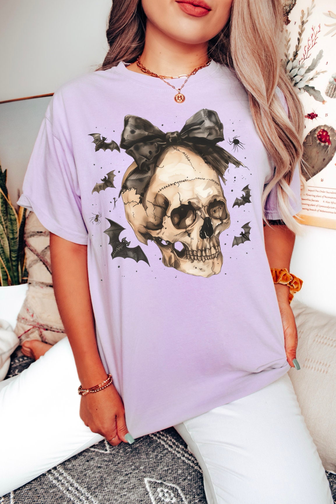 Coquette Skeleton Halloween Shirt image 3