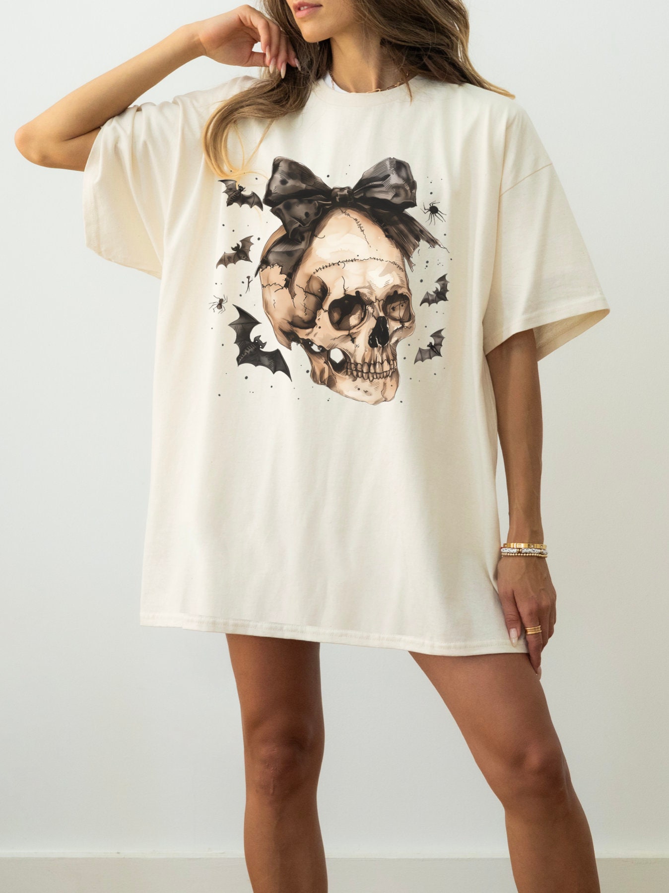 Coquette Skeleton Halloween Shirt image 1