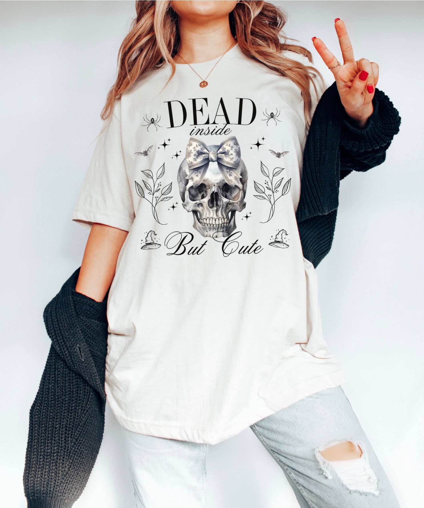 Funny Sarcastic Skeleton Halloween Sweatshirt image 2