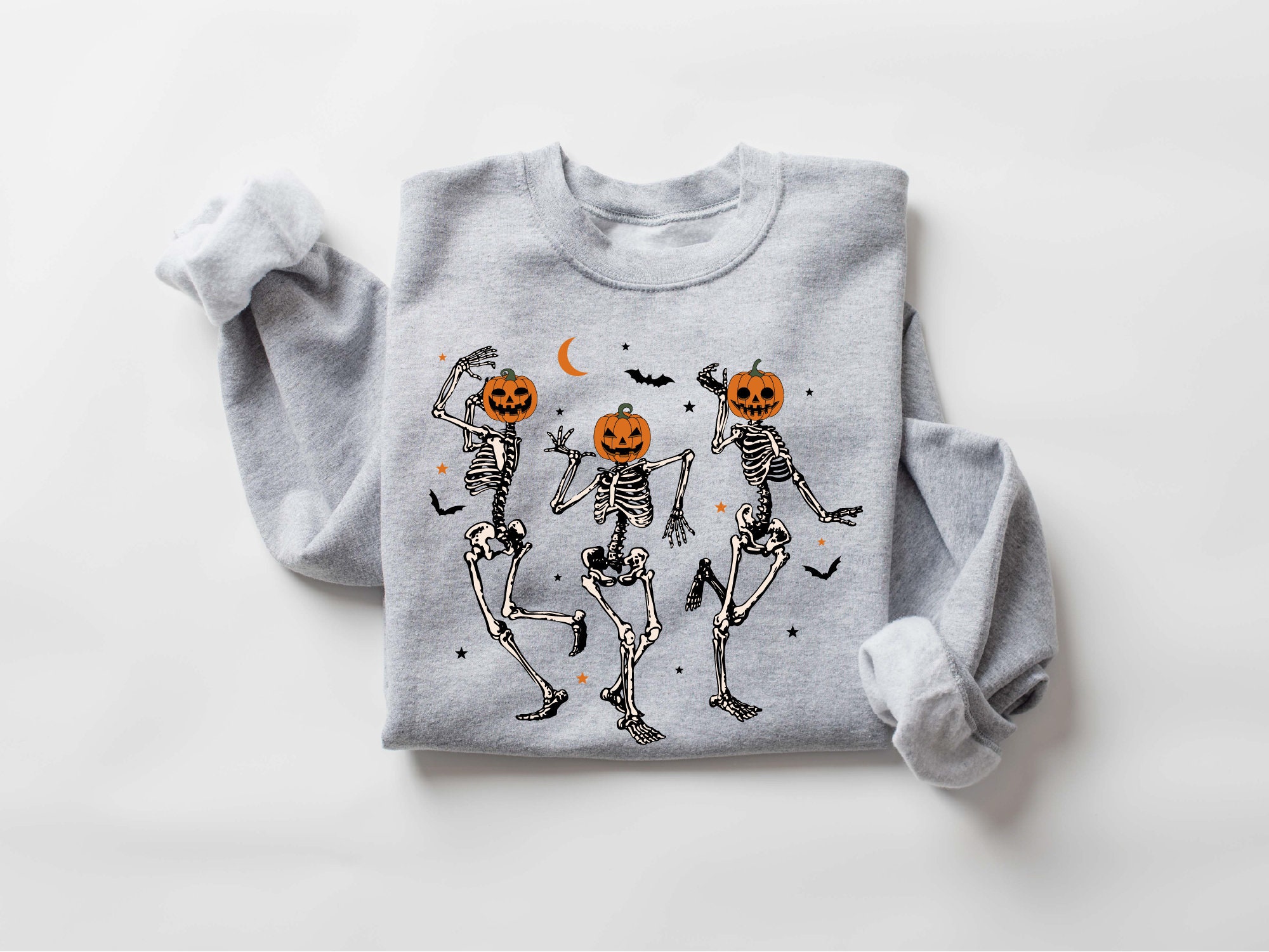 Cute Dancing Skeleton Sweatshirt: Women's Halloween Gift image 1