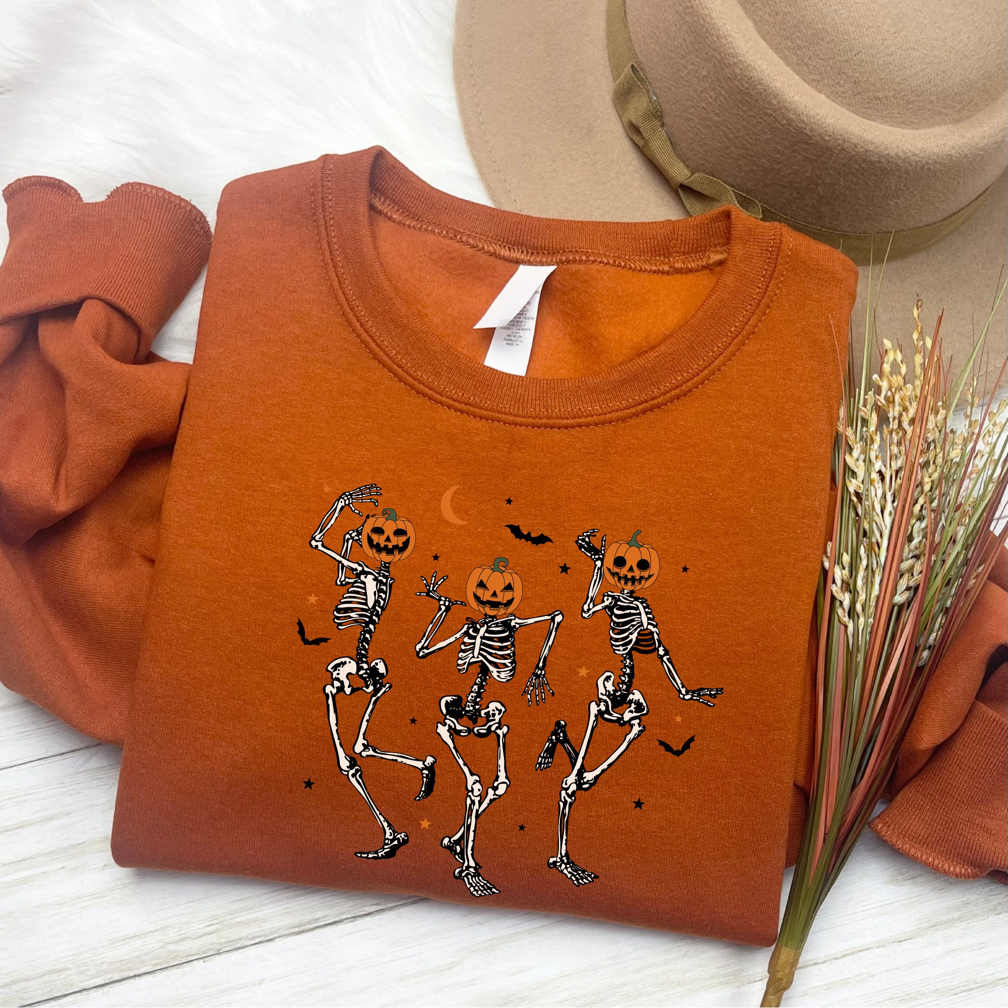 Cute Dancing Skeleton Sweatshirt: Women's Halloween Gift image 6