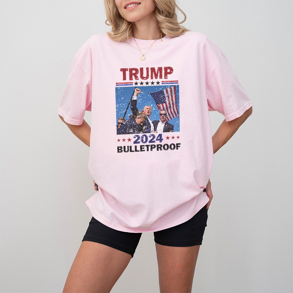 Trump 2024 Bulletproof Shirt Trump Survived Shooter Tee MAGA Trump Supporter image 2