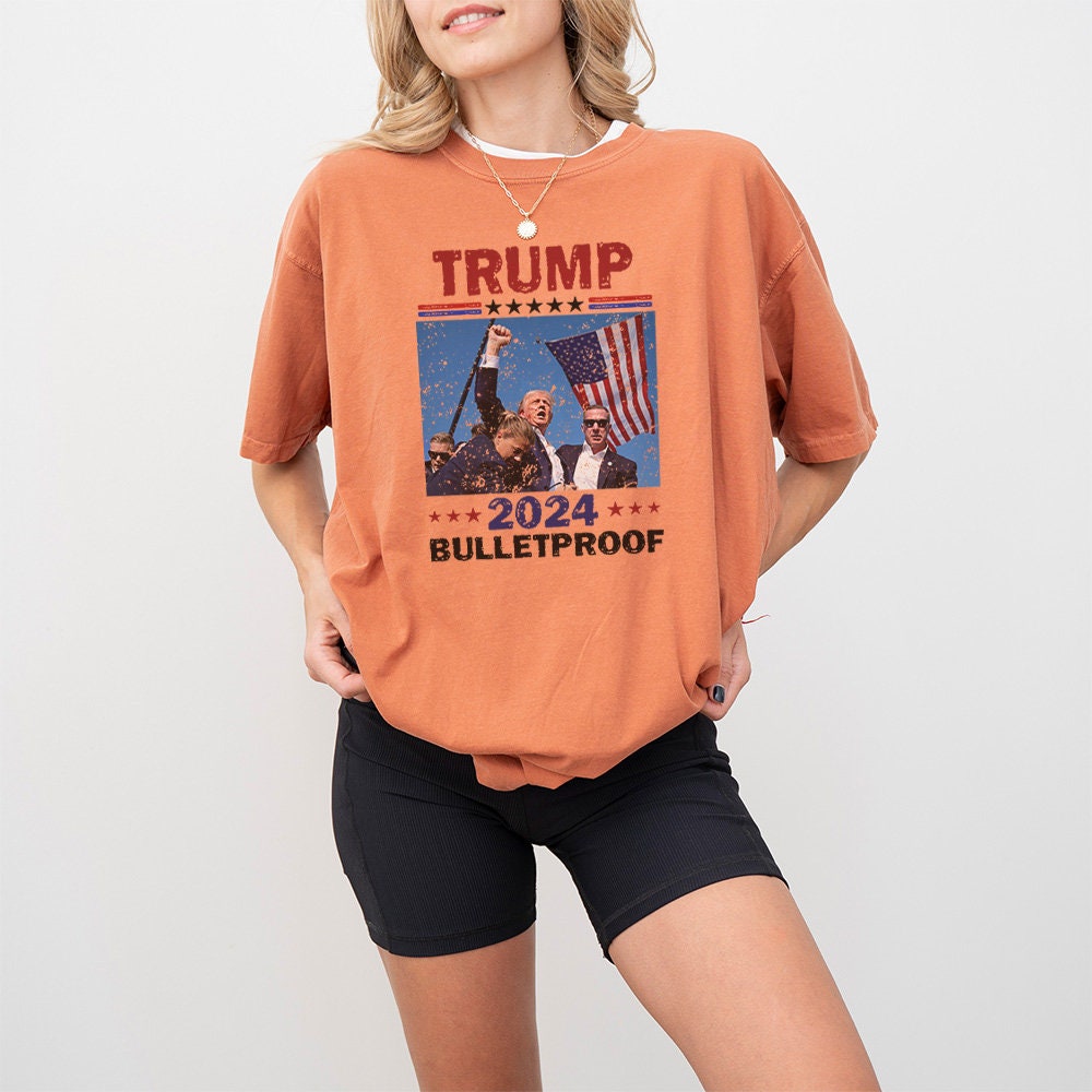 Trump 2024 Bulletproof Shirt Trump Survived Shooter Tee MAGA Trump Supporter image 4