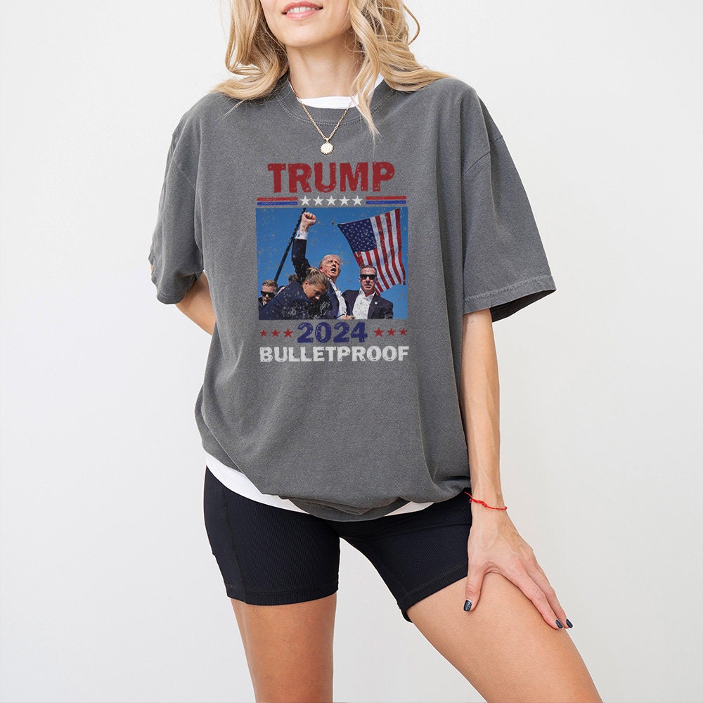 Trump 2024 Bulletproof Shirt Trump Survived Shooter Tee MAGA Trump Supporter image 6