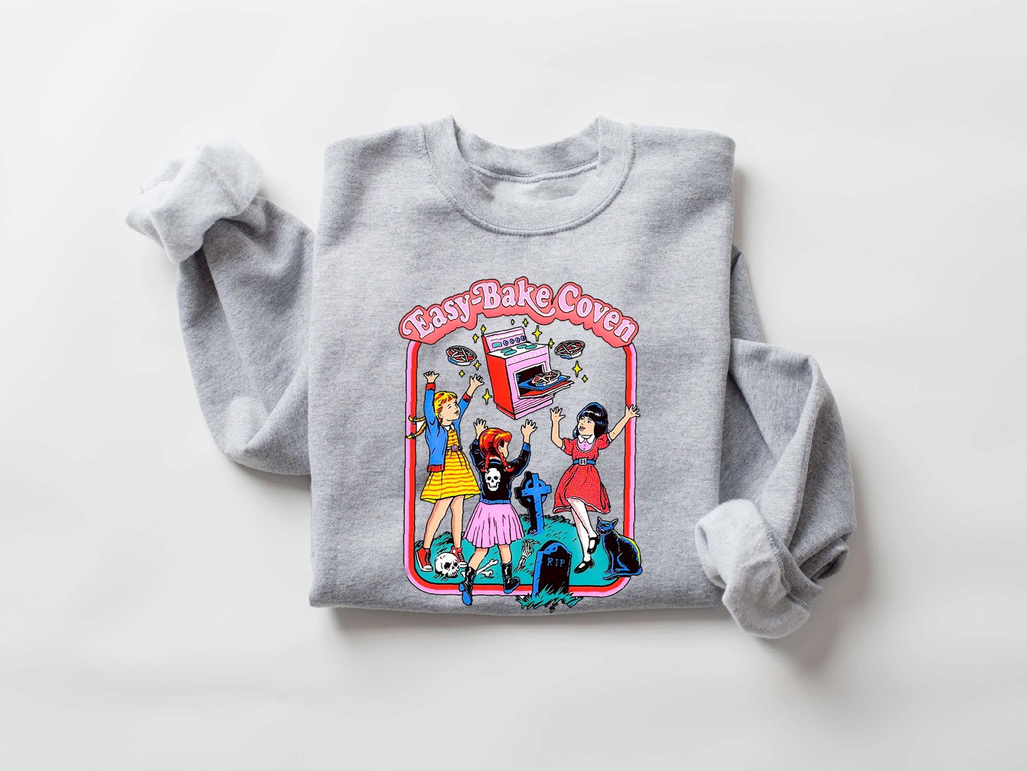Retro Halloween Sweatshirt: 90s Style Matching Shirt for Happy Halloween image 1