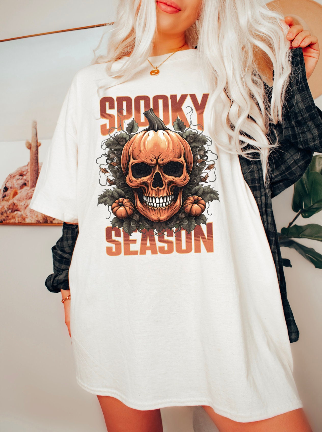 Women's Fall Halloween Pumpkin Shirt image 3