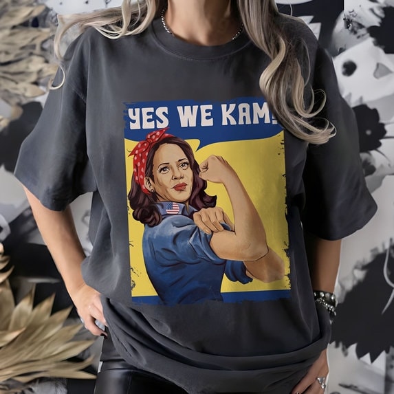 Kamala Harris Yes We Kam Election 2024 Shirt Kamala Harris Tee Political Debate T-Shirt image 2