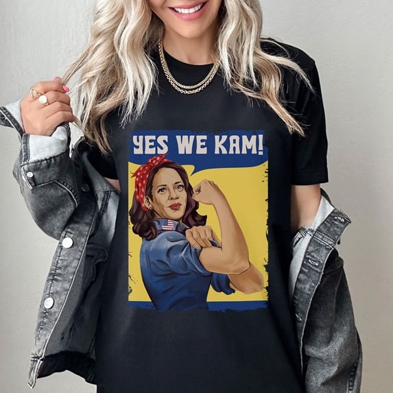 Kamala Harris Yes We Kam Election 2024 Shirt Kamala Harris Tee Political Debate T-Shirt image 3