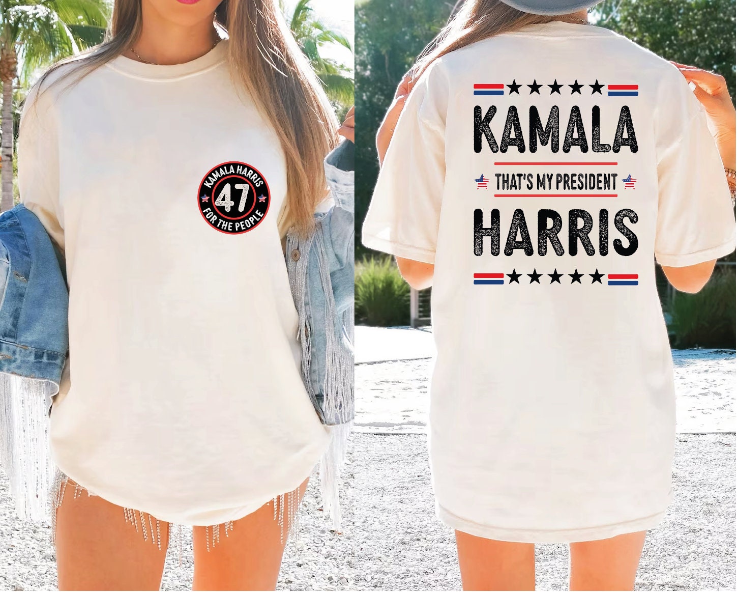 Kamala Harris 2024 Shirt Comfort Colors President Kamala Harris Rally T-Shirt Madam President image 3