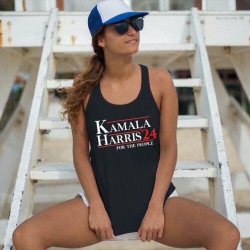 Kamala Harris 2024 For The People Tank Top Madam President Election Shirt image 0