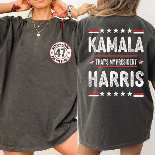 Kamala Harris 2024 President Shirt Madam President Kamala Rally Tee Women's Political Shirt image 0