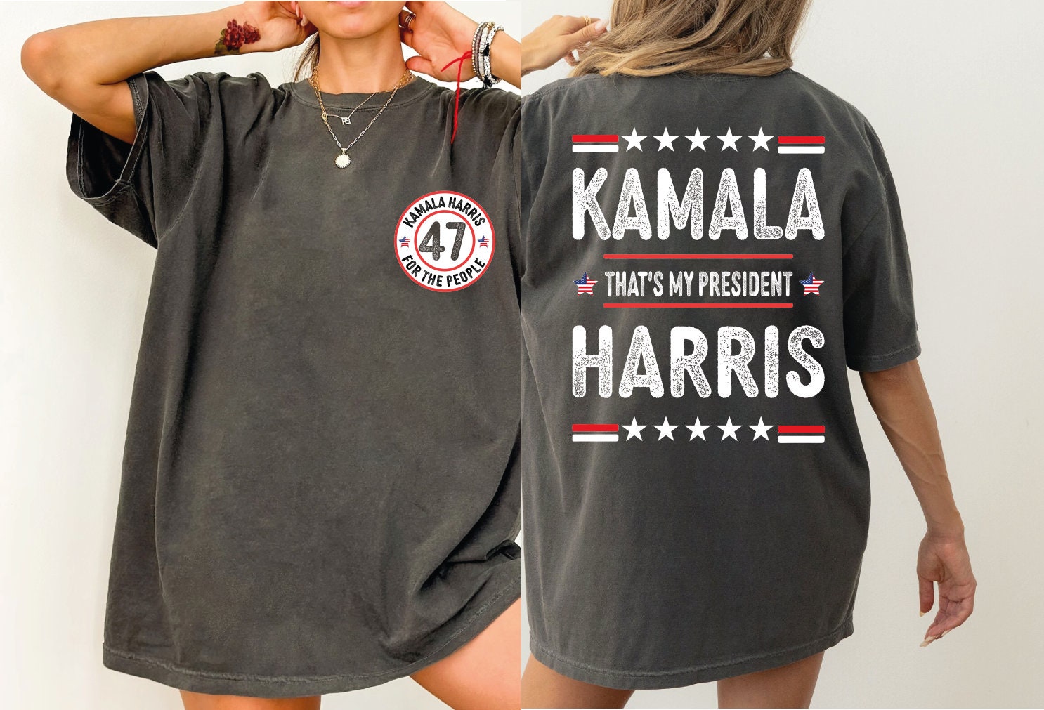 Kamala Harris 2024 President Shirt Madam President Kamala Rally Tee Women's Political Shirt image 0