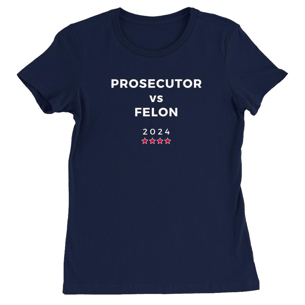 Kamala Harris Prosecutor vs Felon Shirt Anti Trump Kamala 2024 First Female President Gift image 1