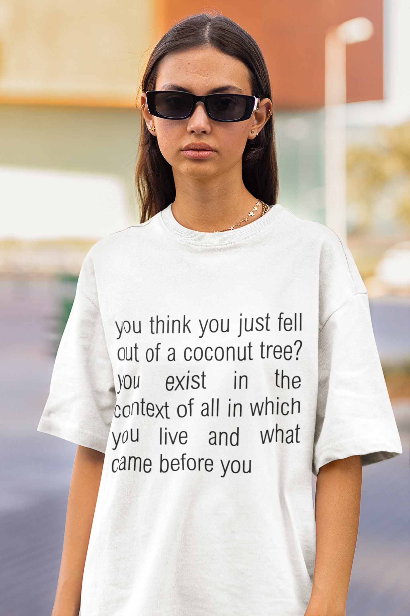 Kamala Harris 2024 Quote T-Shirt You Think You Just Fell Out of A Coconut Tree Tee image 0