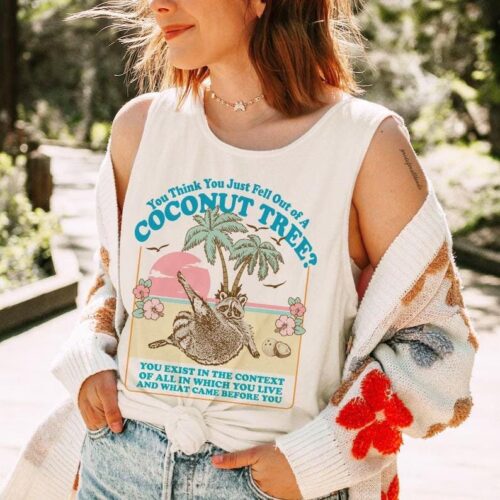 Kamala Harris Tank Top Funny Quote Coconut Tree Social Democrat Harris 2024 Election Shirt image 0