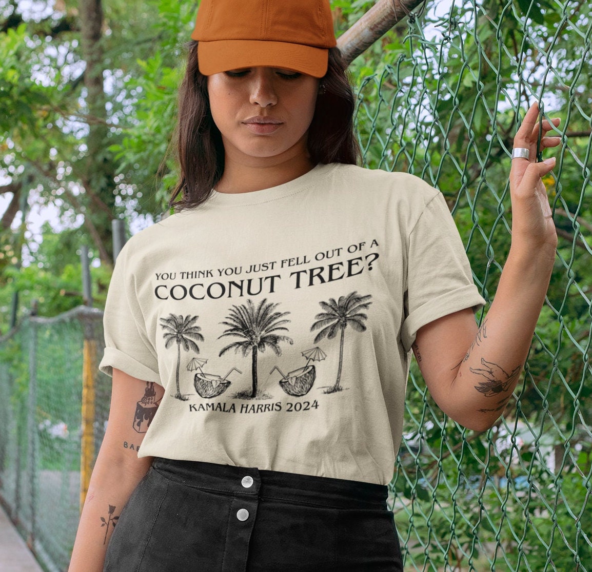 Coconut Tree 2024 Shirt Kamala Harris Political Shirt Project Coconut Funny Election Tee image 0