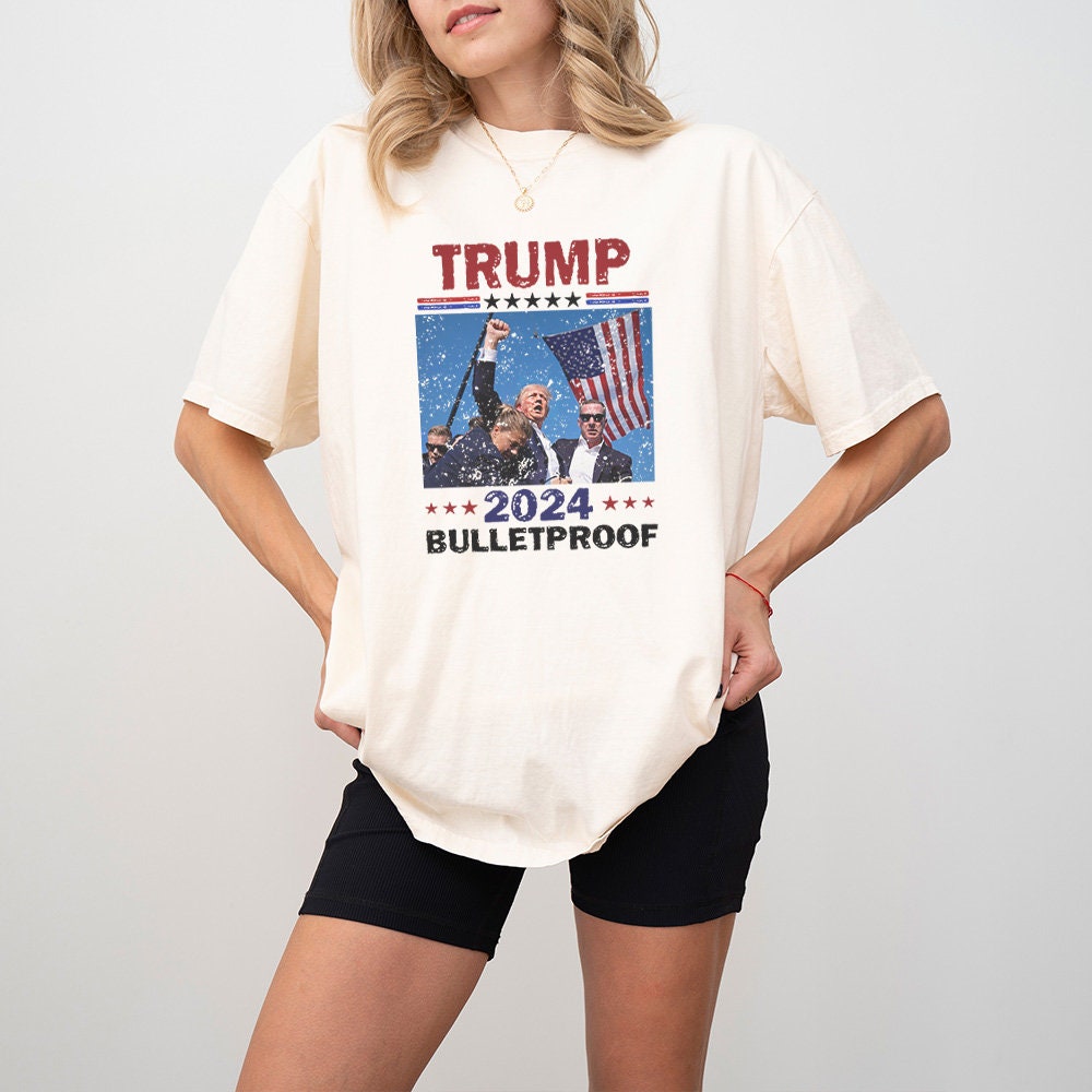 Trump 2024 Bulletproof Shirt Trump Survived Shooter Tee MAGA Trump Supporter image 3