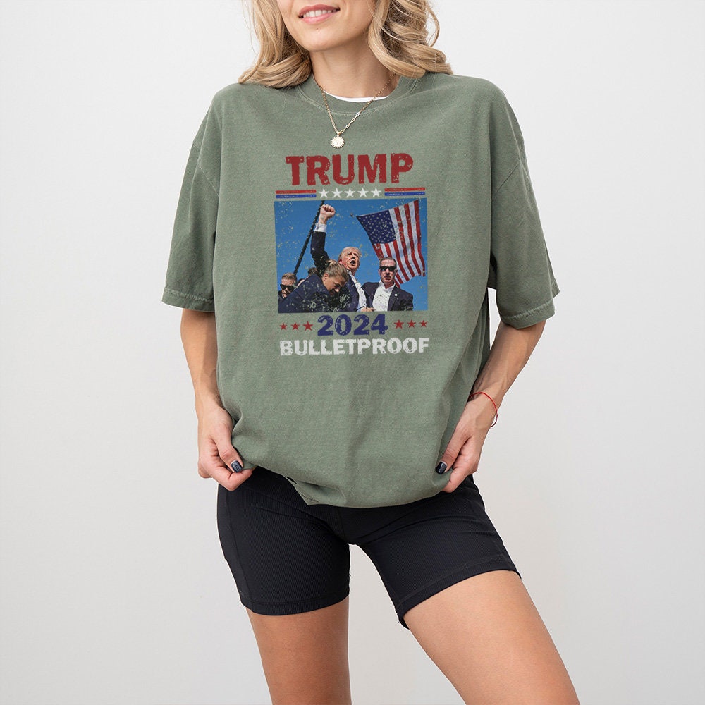 Trump 2024 Bulletproof Shirt Trump Survived Shooter Tee MAGA Trump Supporter image 5