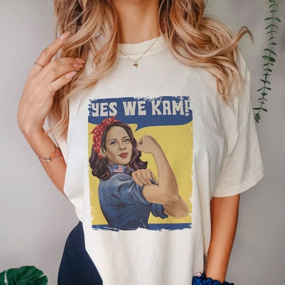 Kamala Harris Yes We Kam Election 2024 Shirt Kamala Harris Tee Political Debate T-Shirt image 4