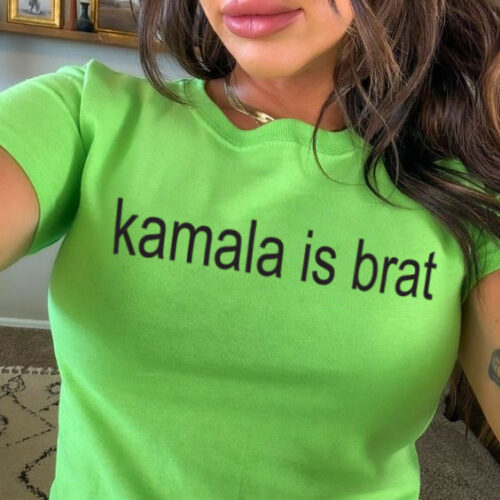 Kamala Harris Brat T-Shirt Kamala 2024 President Shirt I'm With Her Political Tee image 0