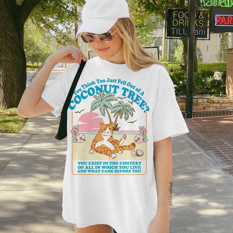 Kamala Harris Coconut Tree Meme T-Shirt Social Democrat Tee Kamala 2024 Roevember image 1