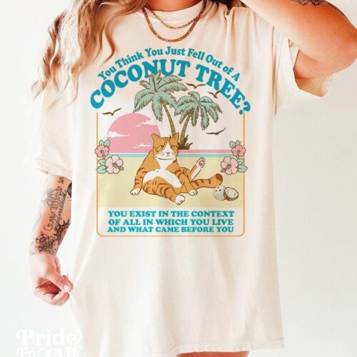 Kamala Harris Coconut Tree Meme T-Shirt Social Democrat Tee Kamala 2024 Roevember image 0