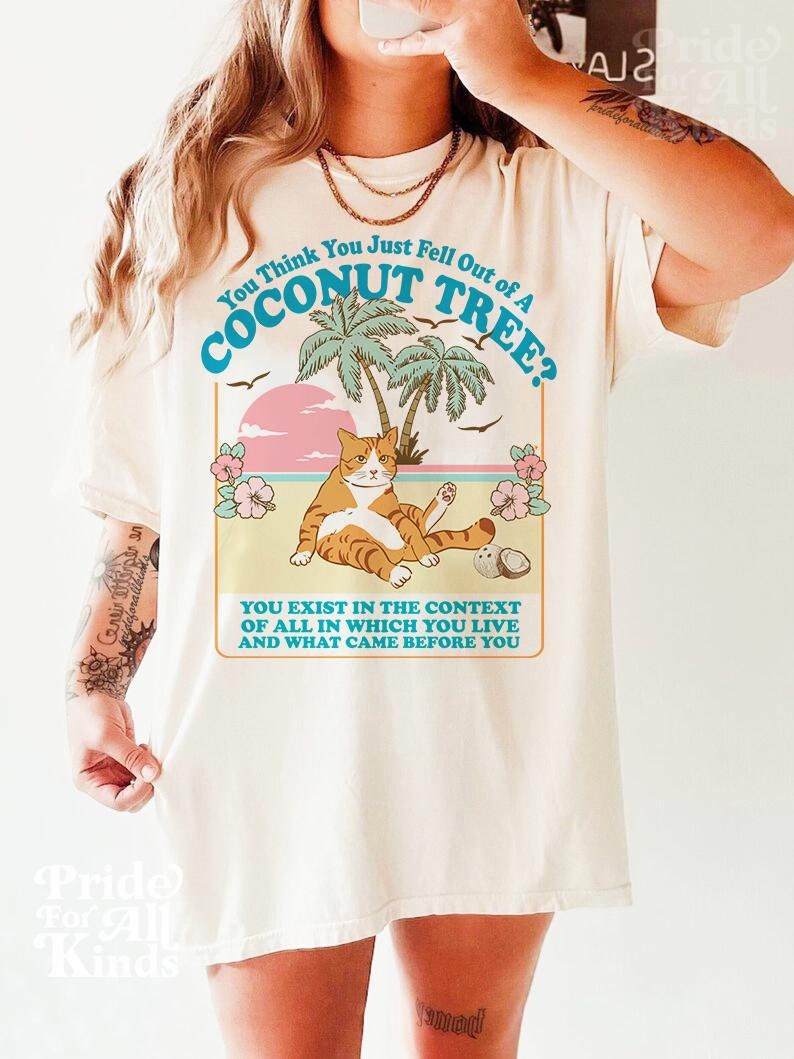 Kamala Harris Coconut Tree Meme T-Shirt Social Democrat Tee Kamala 2024 Roevember image 0