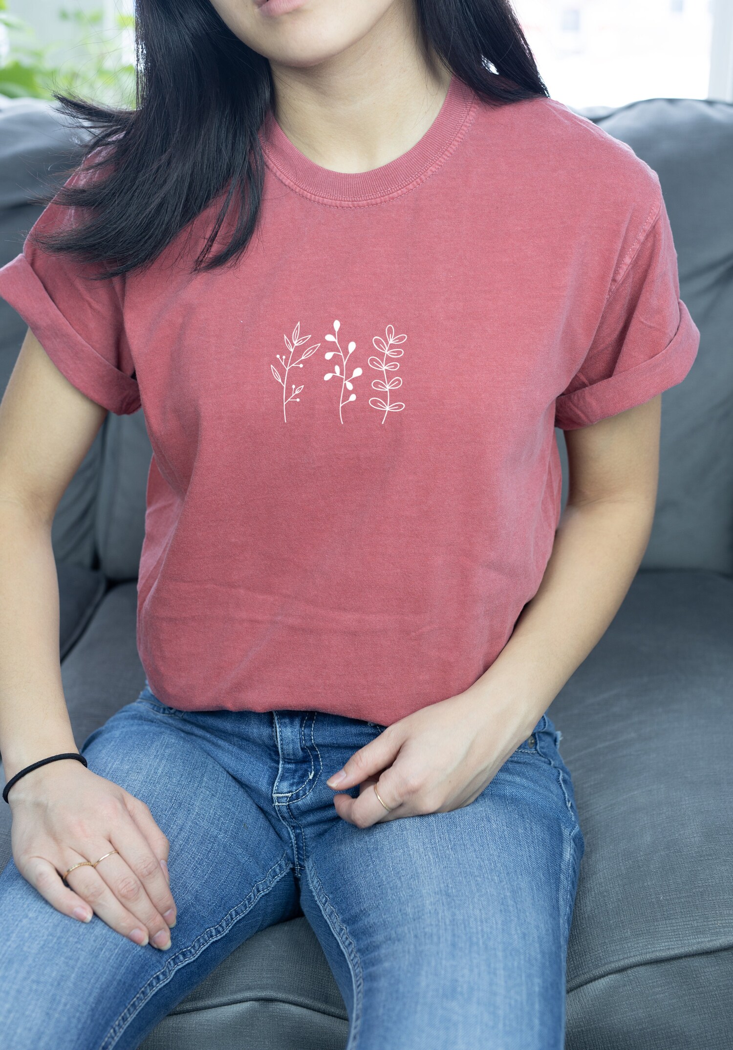 Plant Lovers Leaves Design Unisex T-Shirt image 1