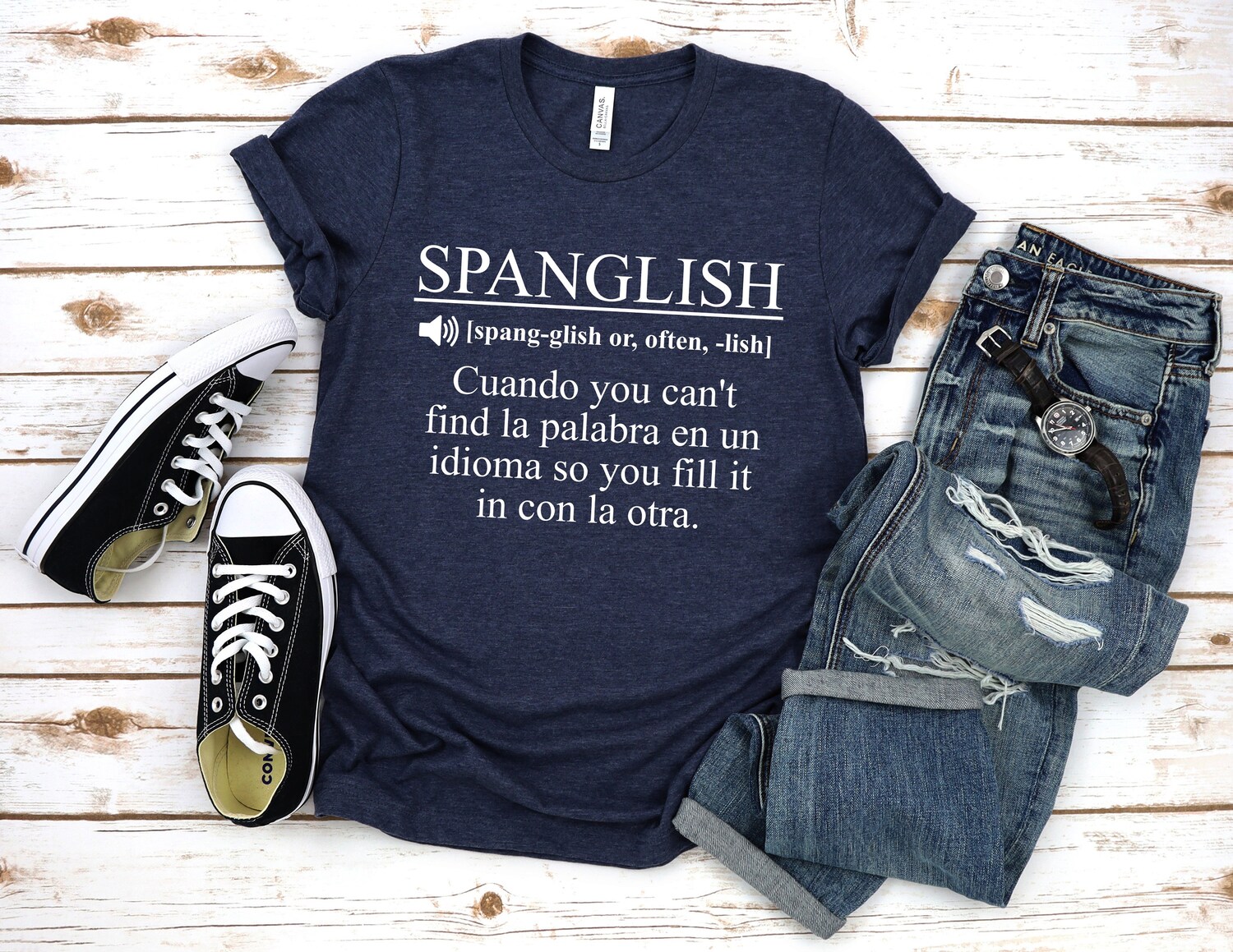 Bilingual Spanish Teacher Shirt - Latina Mexican Spanglish Maestra Bilingual Tee image 1