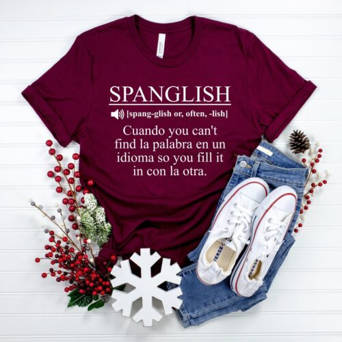 Bilingual Spanish Teacher Shirt - Latina Mexican Spanglish Maestra Bilingual Tee image 0