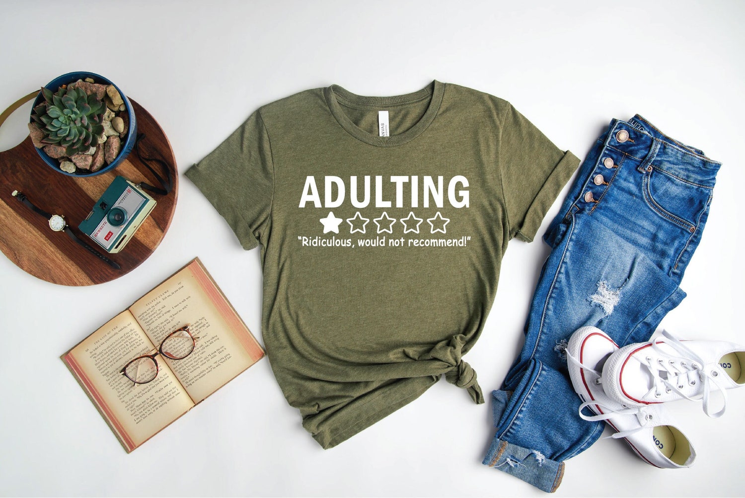 Funny Adulting Shirt - Sarcastic Adult Tee - Ridiculous Adulting Quote - Humorous Graphic Shirt image 0
