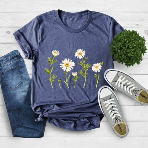 Daisy Wildflower Birth Month Flower Shirt | Gift for Sister | Women's Summer Tee | Christmas Gift image 0