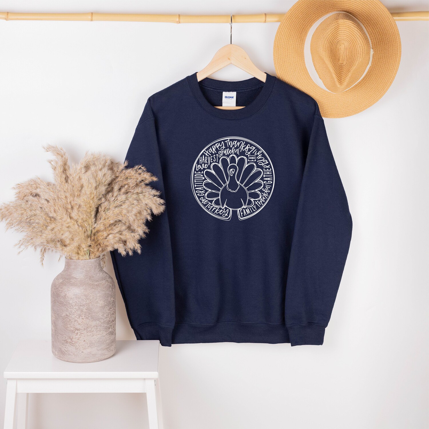 Thanksgiving Family Shirt - Turkey Shirt - Fall Women's Grateful Sweater - Thanksgiving Apparel image 2