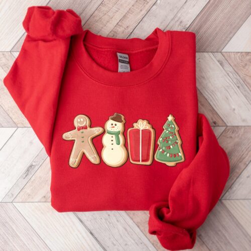 Gingerbread Cookies Christmas Sweatshirt | Xmas Family Matching Shirt | Holiday Gift Sweater image 0